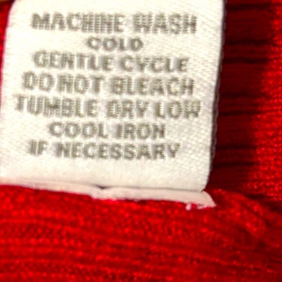 Dressbarn 18/20 red fine cable and rib sweater three quarter sleeve - Picture 10 of 11